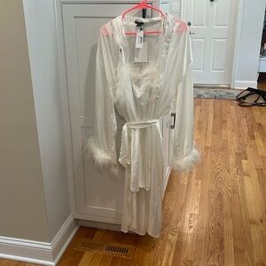 Nasty gal bridal slip with matching robe